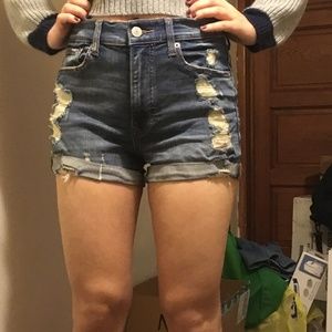 Express Skinny Stretch Jean Shorts - Ripped